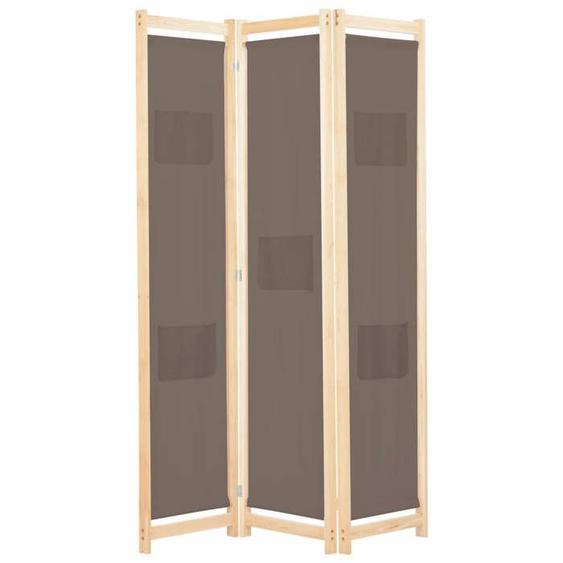 Paravent - Non spécifié - 3 Panneaux - Marron - Tissu - 120x170 cm