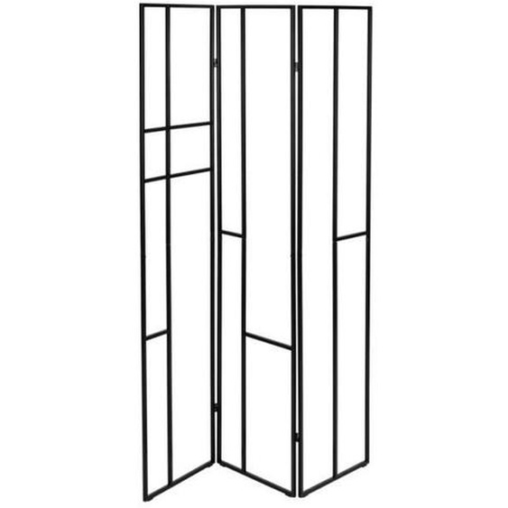 Paravent - WENKO - Shakti - Métal noir - 120 x 170 cm - Style industriel
