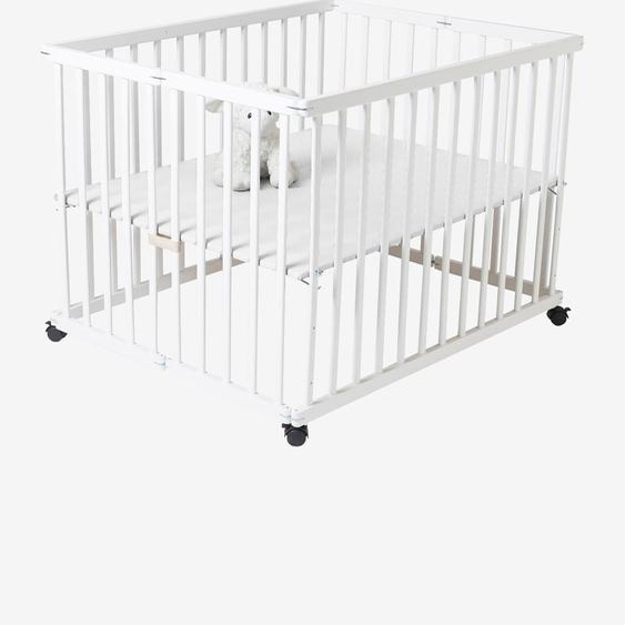 Parc en bois pliant blanc