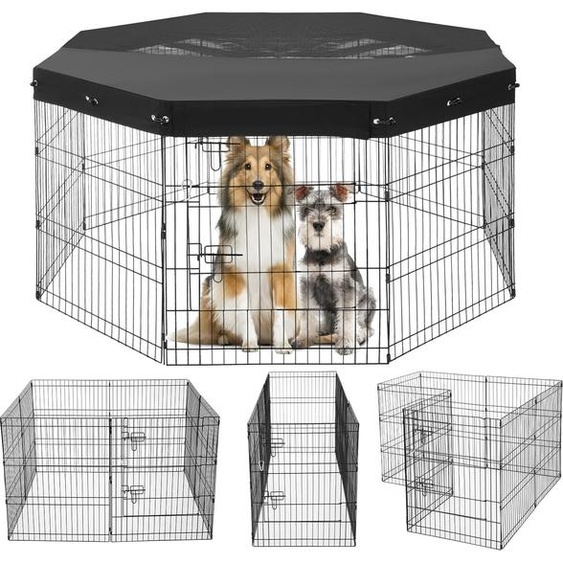 Parc pour chiots Parc pour chiots Clôture pour chiots Parc pour animaux avec couvercle 76x61cm