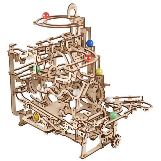 Parcours À Billes Avec Gradins En Bois À Construire – Maquette Mécanique 3d Modulable Et Ludique Brown