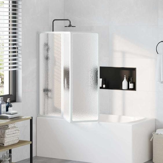 Pare baignoire à 3 volets rétractables 117 x 120 cm