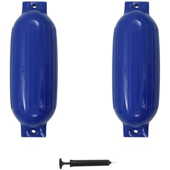 Pare-choc de bateau 2 pcs bleu 69x21,5 cm PVC