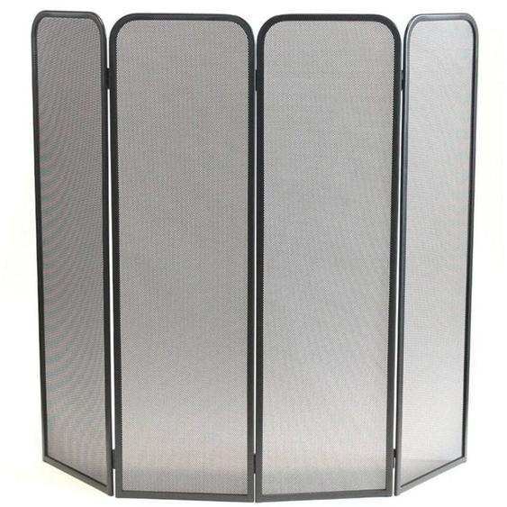 Pare-feu poêle acier noir 4 portes modulaires h. 100x120 cm. Made in Italy
