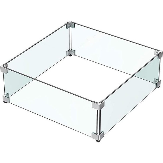Pare-vent en verre trempé pour foyer