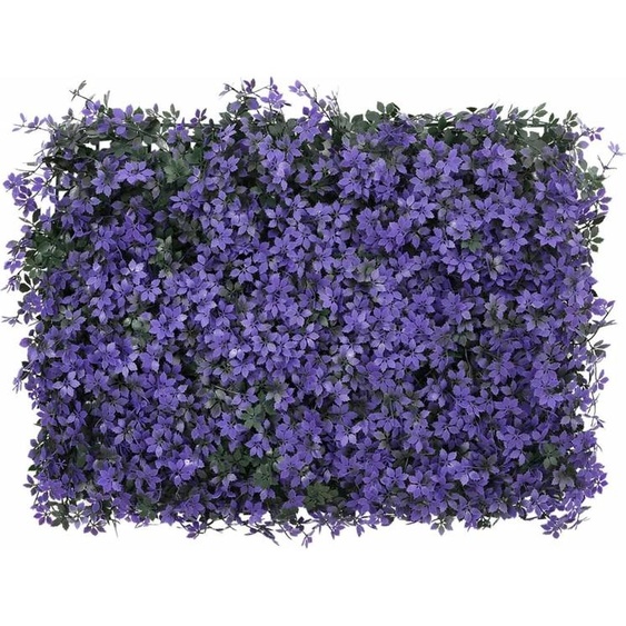 Pare-vue en feuilles artificielles 24 pcs. Violet 40x60 cm