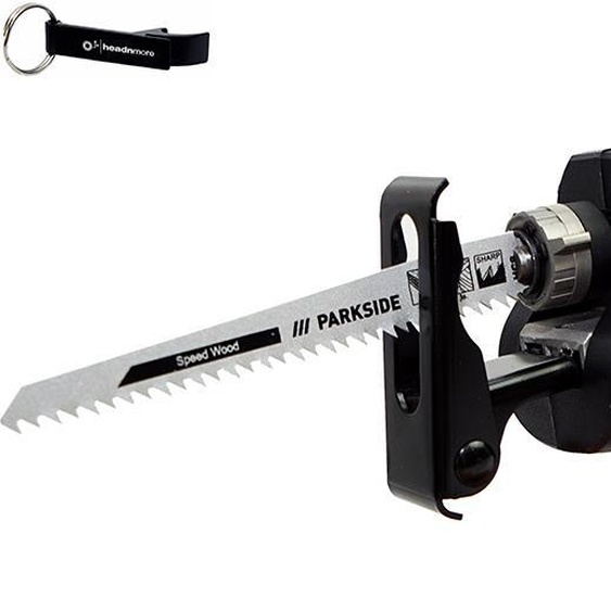 PARKSIDE® Scie sabre sans fil 20V PSSA 20-Li (batterie 4Ah incluse) +HEADNMORE® Porte-clés en bundle HEADNMORE