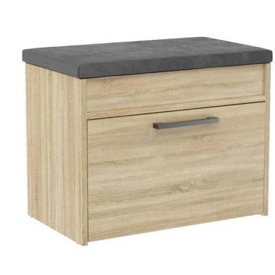 PARMI - Meuble à chaussures style scandinave entrée - 60x35x49 - Banc avec rangement