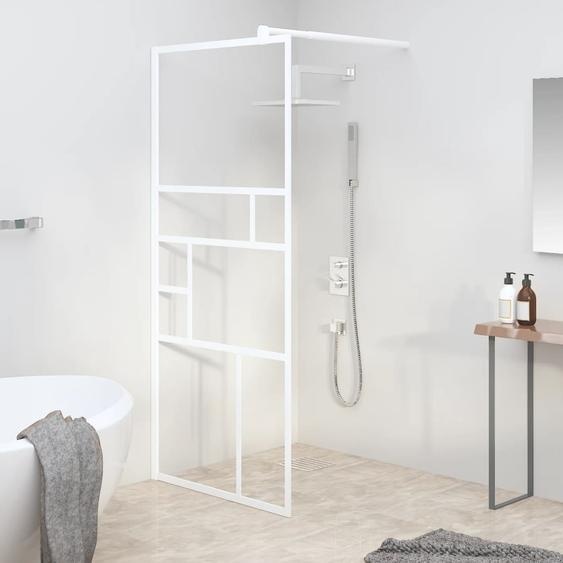 Paroi de douche 90x195 cm ESG Verre Blanc