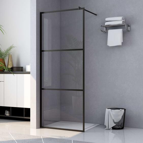 Paroi de douche à litalienne à verre ESG Noir 80x195 cm