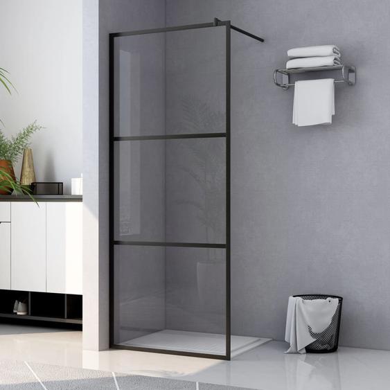 Paroi de douche à litalienne à verre ESG Noir 90x195 cm