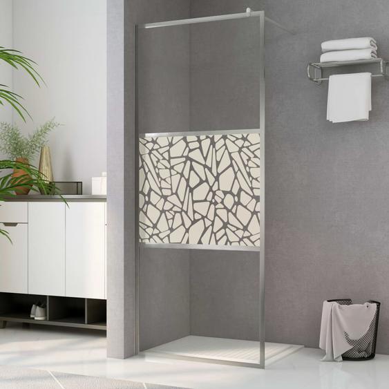 Paroi de douche à litalienne à verre ESG pierre 100x195 cm