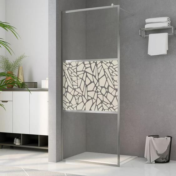 Paroi de douche à litalienne à verre ESG pierre 115x195 cm