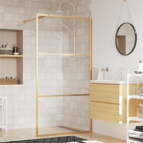 Paroi de douche avec verre ESG transparent doré 115x195 cm