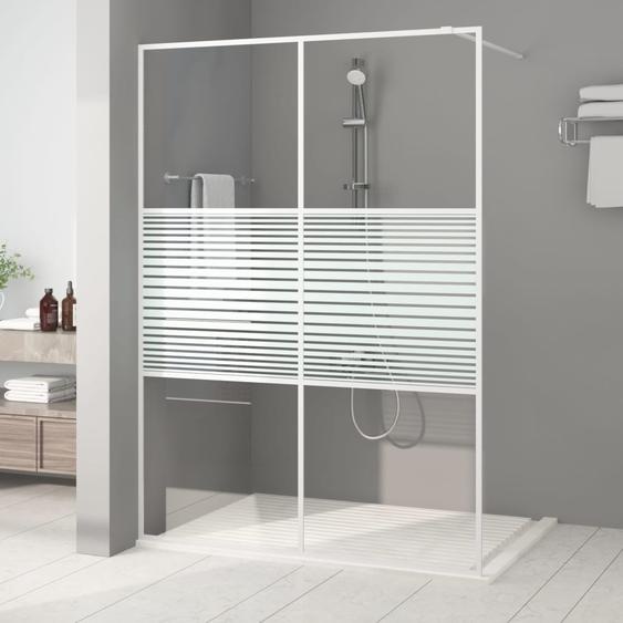 Paroi de douche Blanc 140x195 cm Verre ESG transparent