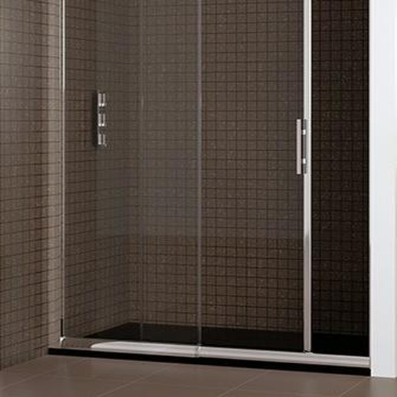Paroi de douche coulissante CLASSIC MACAO 155/172 avec 1 volet fixe blanc KINEDO PA1646BTNE