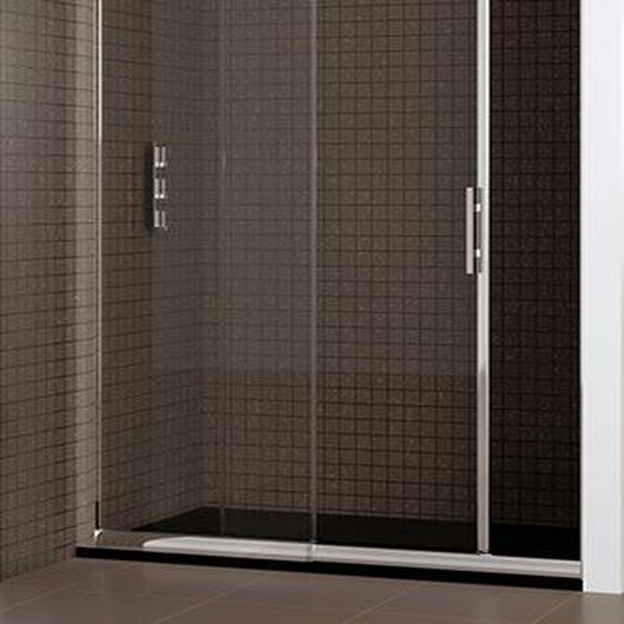 Paroi de douche coulissante CLASSIC MACAO 155/172 avec 1 volet fixe blanc - KINEDO - PA1646BTNE
