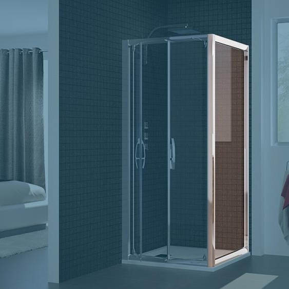 Paroi de douche fixe TONGA 77-79 profilé blanc KINEDO PA661BTNE