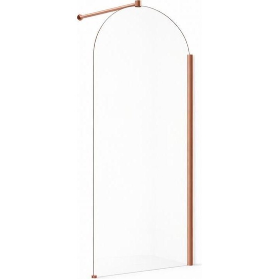 Paroi de douche italienne flûtée - 120 x 195 cm - Cuivre brossé - SIENA