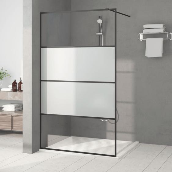 Paroi de douche Noir 115x195 cm Verre ESG demi-dépoli
