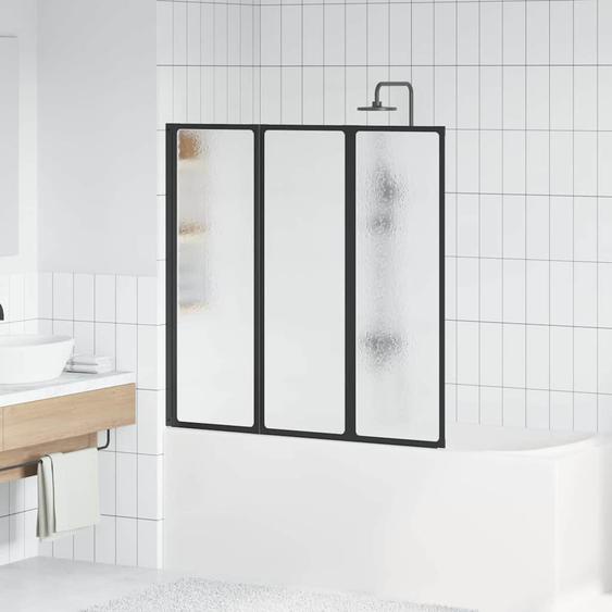 Paroi de douche Noir 120 x 2 x 117 cm Aluminium