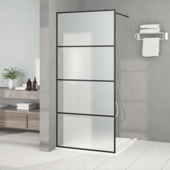 Paroi de douche Noir 90x195 cm Verre ESG dépoli