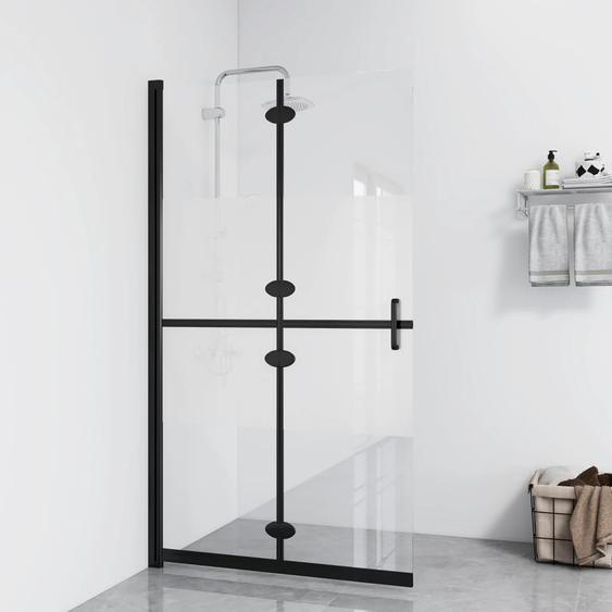 Paroi de douche pliable Verre ESG demi-dépoli 90x190 cm