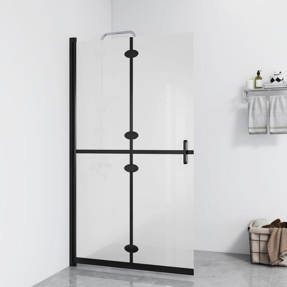 Paroi de douche pliable Verre ESG dépoli 100x190 cm