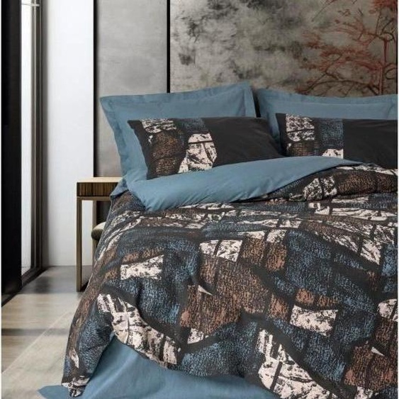 Parure de Lit Housse de Couette 220 x 240 cm, 100% Coton Renforcé, 2 Taies dOreiller 60 x 60 cm, Vert Pétrole