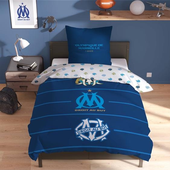 Parure De Lit 100% Coton, Om Célébration Bleu