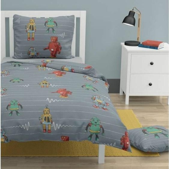 Parure de lit bébé Roupillon, coton, 140x200cm, 63x63cm, 2 pièces, multicolore