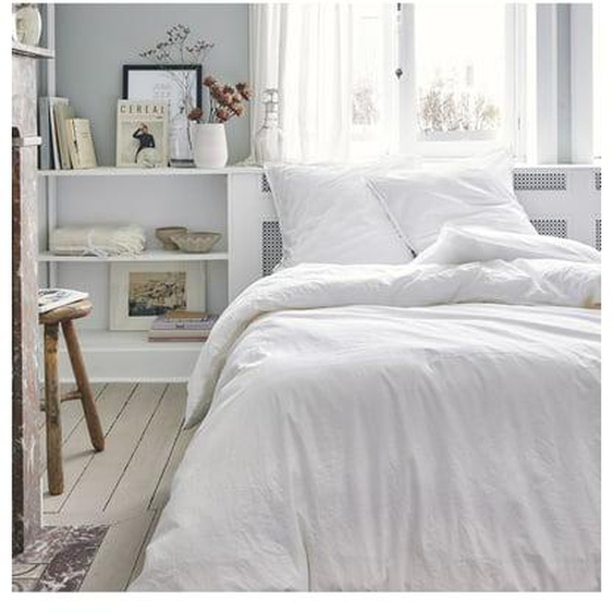 Parure de lit Housse de couette + taies carrées unie en coton, Tout Doux, Made in France