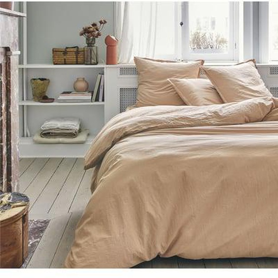 Parure de lit Housse de couette + taies rectangles unie en coton, Tout Doux, Made in France