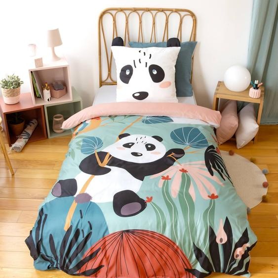 Parure De Lit Microfibre Réversible Imprimé Panda 1 Place 140x200cm - Raphael Imprimé Panda