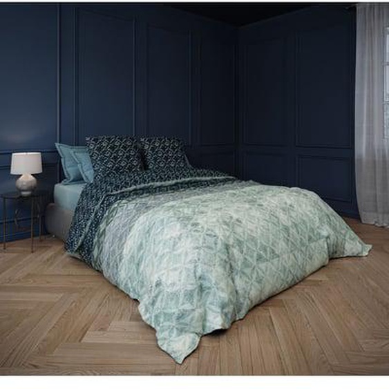 Parure de lit percale de coton 80 fils Palazzo etain
