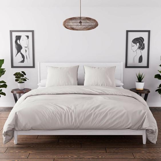 Parure housse de couette en microfibre lavée 240x220 cm BOHEME lin, par Soleil dOcre