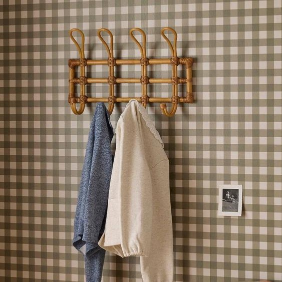 Patère En Rotin lou Bois Naturel