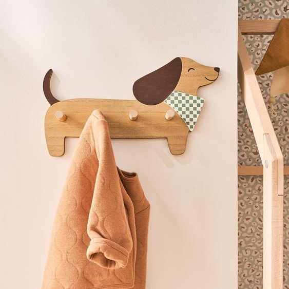 Patère enfant Teckel bois