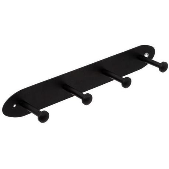 Patère - Métal - 4 têtes - Noir - Contemporain - Design