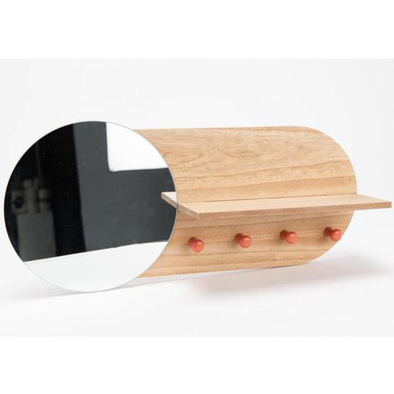 Patère miroir Vitamine - Amadeus - Marron - Bois massif - Classique - Intemporel