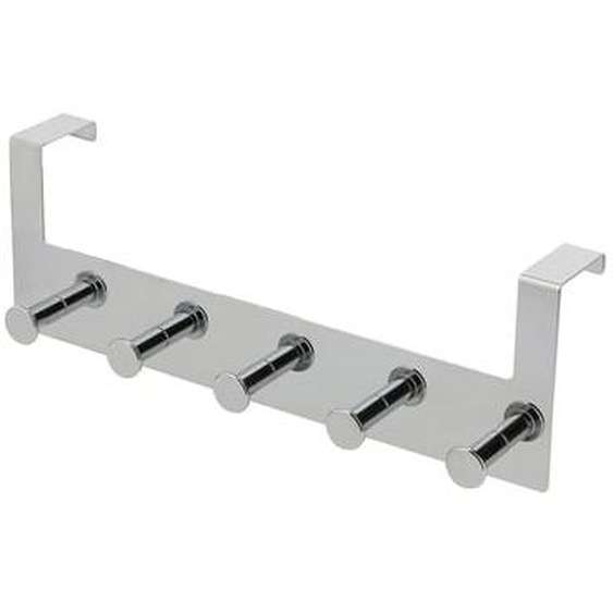 Patère rectangulaire de porte 5 têtes 31 x 10 cm