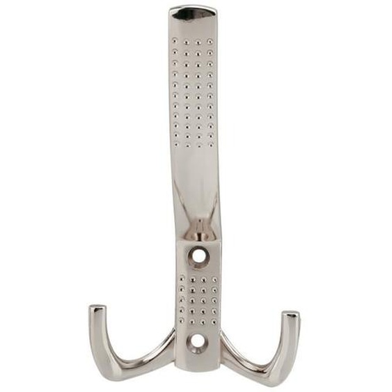 Patères doubles en Nickel satiné - INTIRILIFE - Design pour vestes vintage