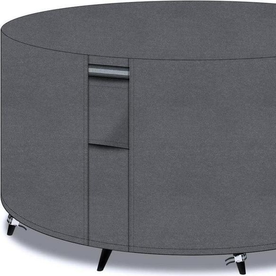 PATIO PLUS housse ronde pour meubles de jardin 190x80cm imperméable, résistante aux UV, noire