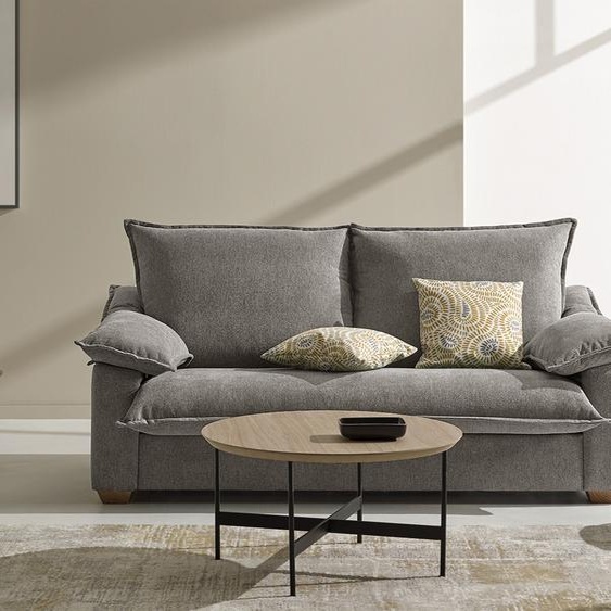 PAU - Canapé convertible 2 places - Velours, Taupe clair