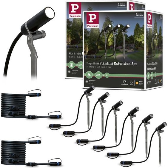 Paulmann Bundle Plug & Shine LED Projecteur de jardin Plantini
