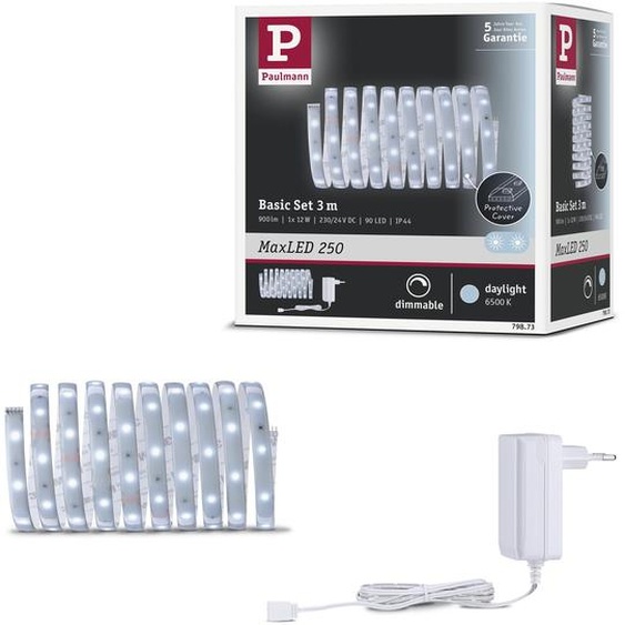 Paulmann MaxLED 250 : Kit de base de ruban LED, lumière blanche du jour