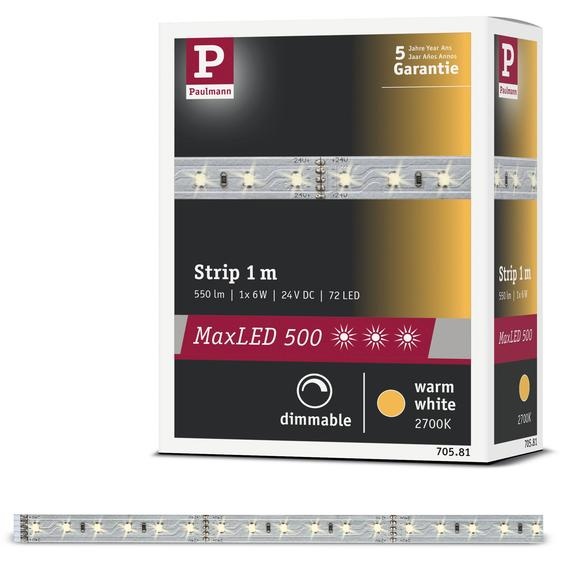 Paulmann MaxLED 500 : Bande lumineuse LED, lumière blanche chaude, modèle individuel