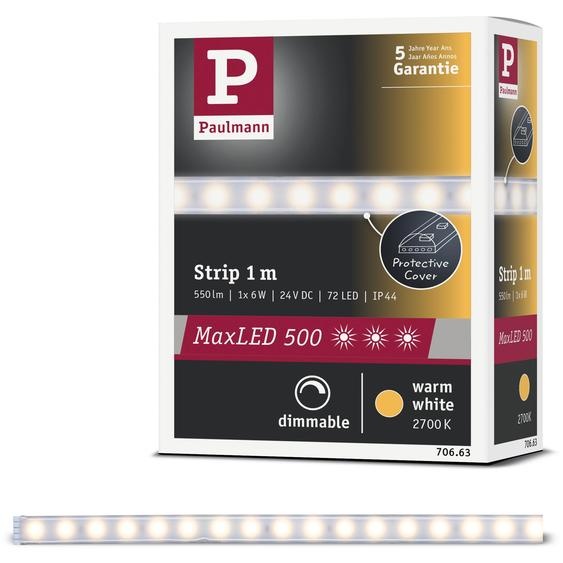 Paulmann MaxLED 500 : Bande lumineuse LED, lumière blanche chaude, modèle individuel
