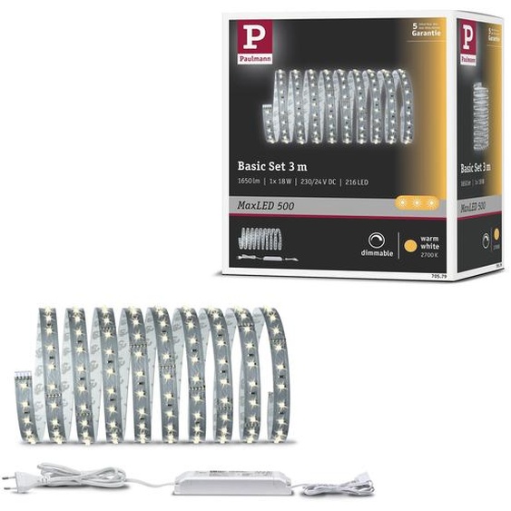 Paulmann MaxLED 500 LED Strip Warmweiß Basisset