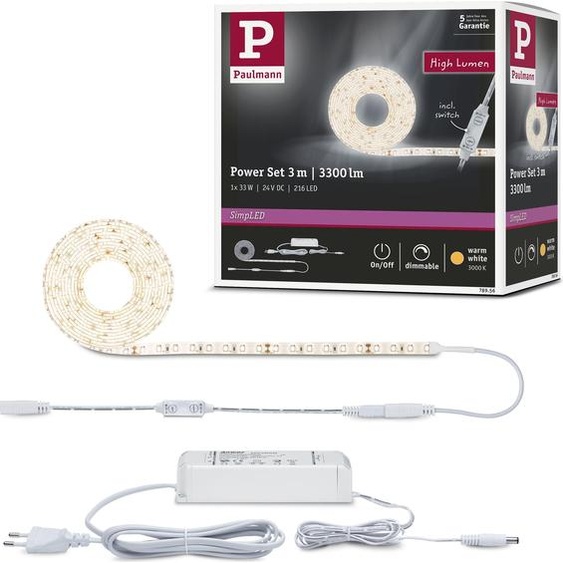 Paulmann SimpLED Power LED Strip blanc chaud set complet